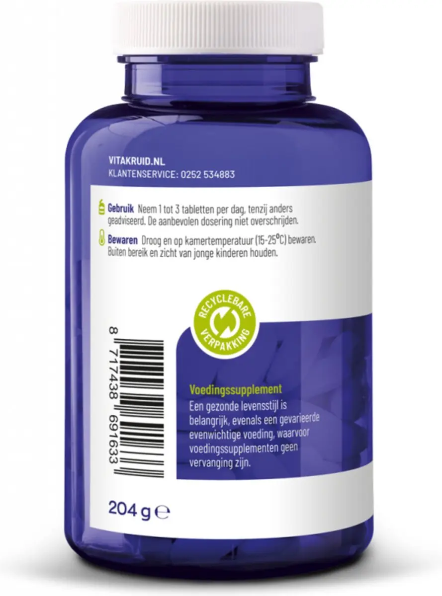Vitakruid Magnesium 200 Citraat - 180 tabletten