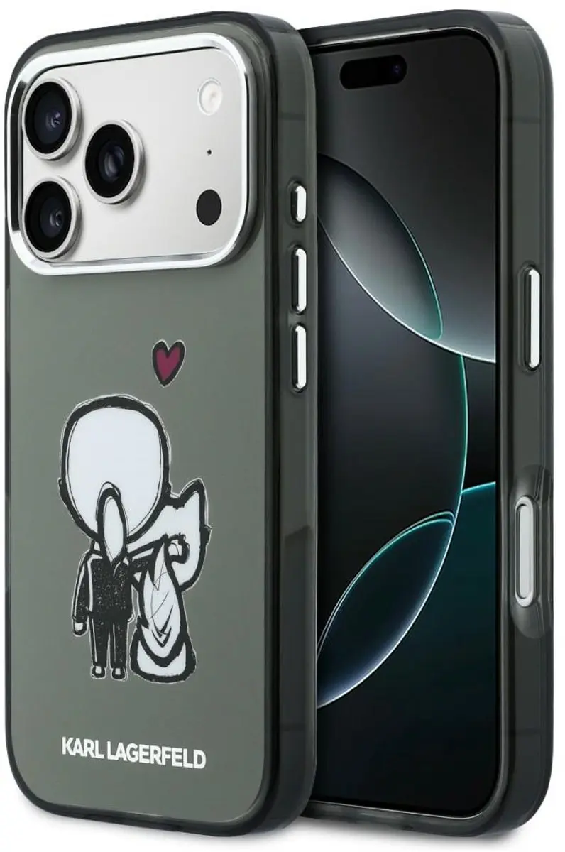 Karl Lagerfeld Karl & Choupette Achterhoesje iPhone 17 Pro Max KLHCP17PMBK