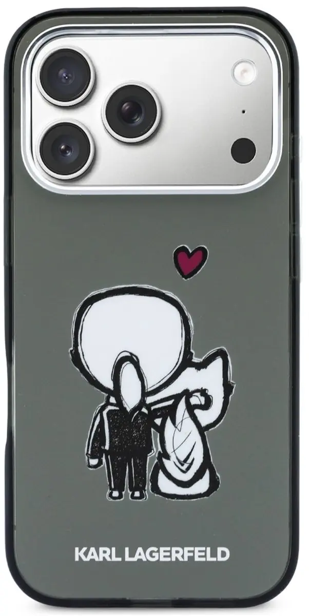 Karl Lagerfeld Karl & Choupette Achterhoesje iPhone 17 Pro Max KLHCP17PMBK - Zwart
