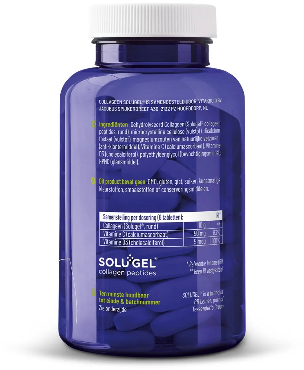 Vitakruid Collageen Solugel Tabletten - 150 Stuks