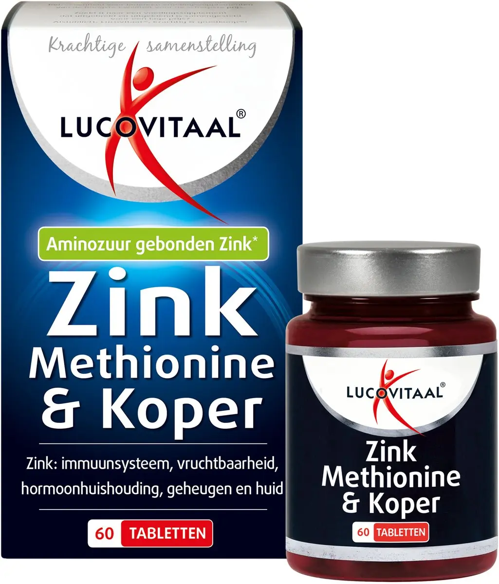 Lucovitaal Zink Methionine & Koper 60 tabletten