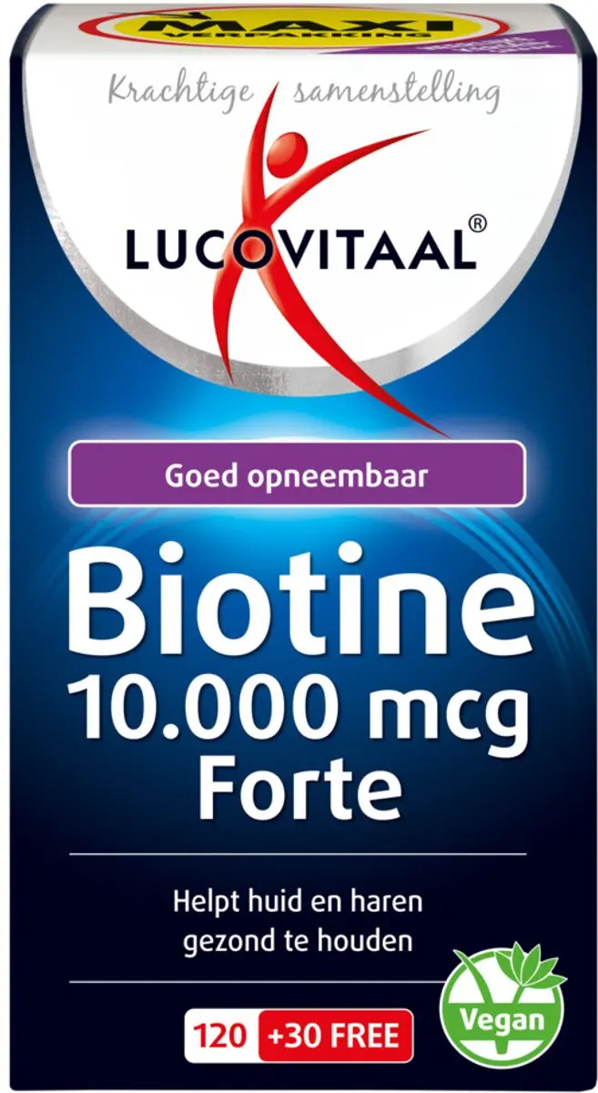 Lucovitaal Biotine 10.000 mcg Forte - 300g (2x150)