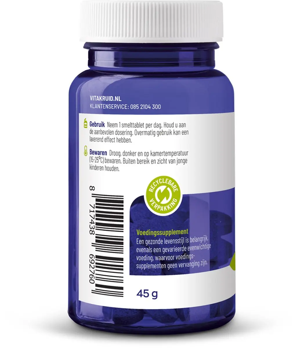 Vitakruid B12 1000 mcg Actief Methylcobalamine - 180 Smelttabletten