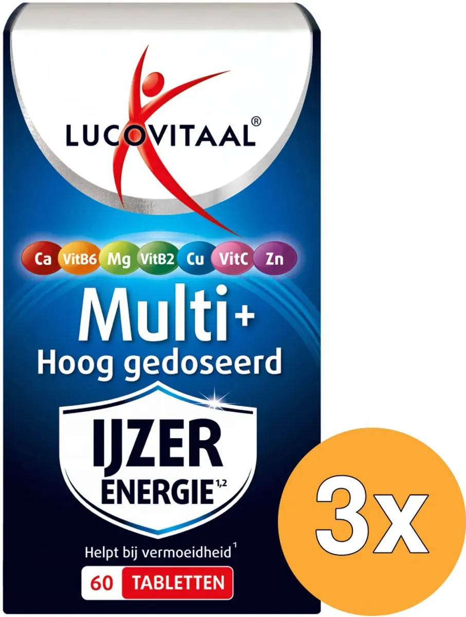 Lucovitaal Multi+ IJzer Energie 180 Tabletten