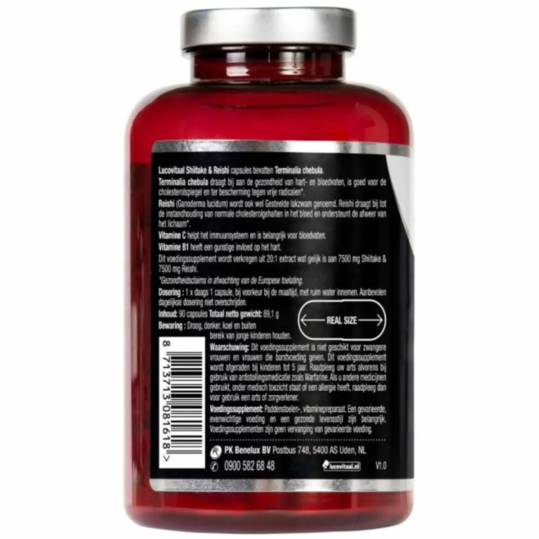 Lucovitaal Shiitake & Reishi Capsules 90 Stuks