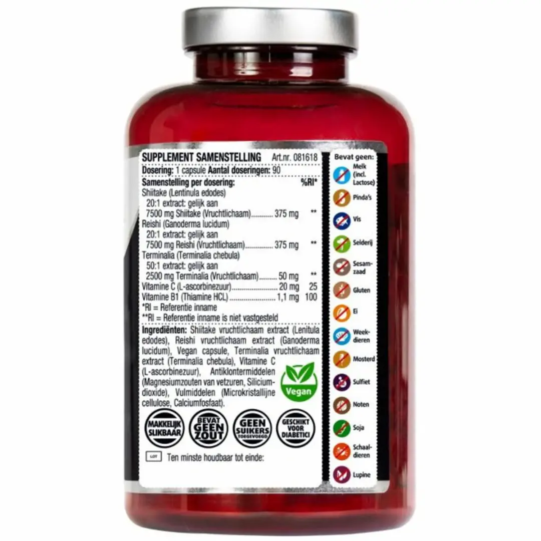 Lucovitaal Shiitake & Reishi Capsules 90 Stuks