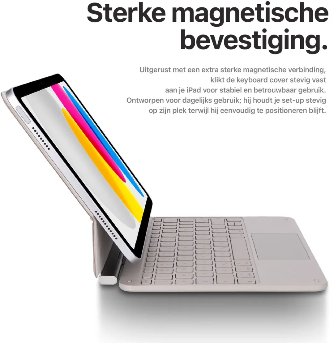 Decoded D26IPA109KBC4QYCY Magnetisch Toetsenbord - iPad 10/11 inch - Beige
