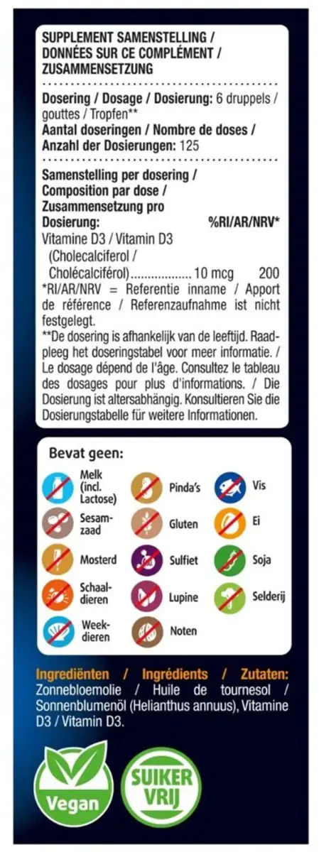 Lucovitaal Vitamine D3 Druppels Familie - 2x50ml