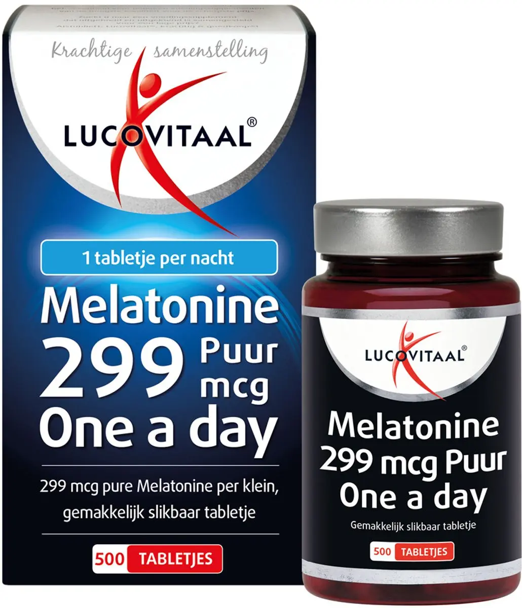 Lucovitaal Melatonine Puur 0.299mg - 3x500 Tabletten