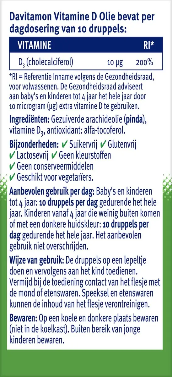 Davitamon Vitamine D3 Druppels 25ml - Suikervrij