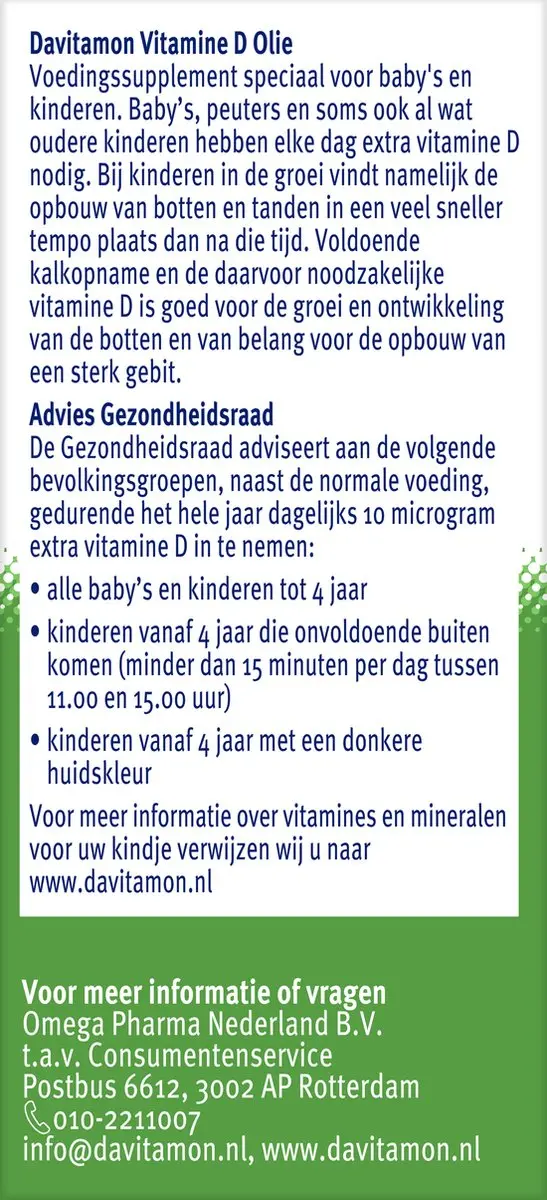 Davitamon Vitamine D3 Druppels 25ml - Suikervrij
