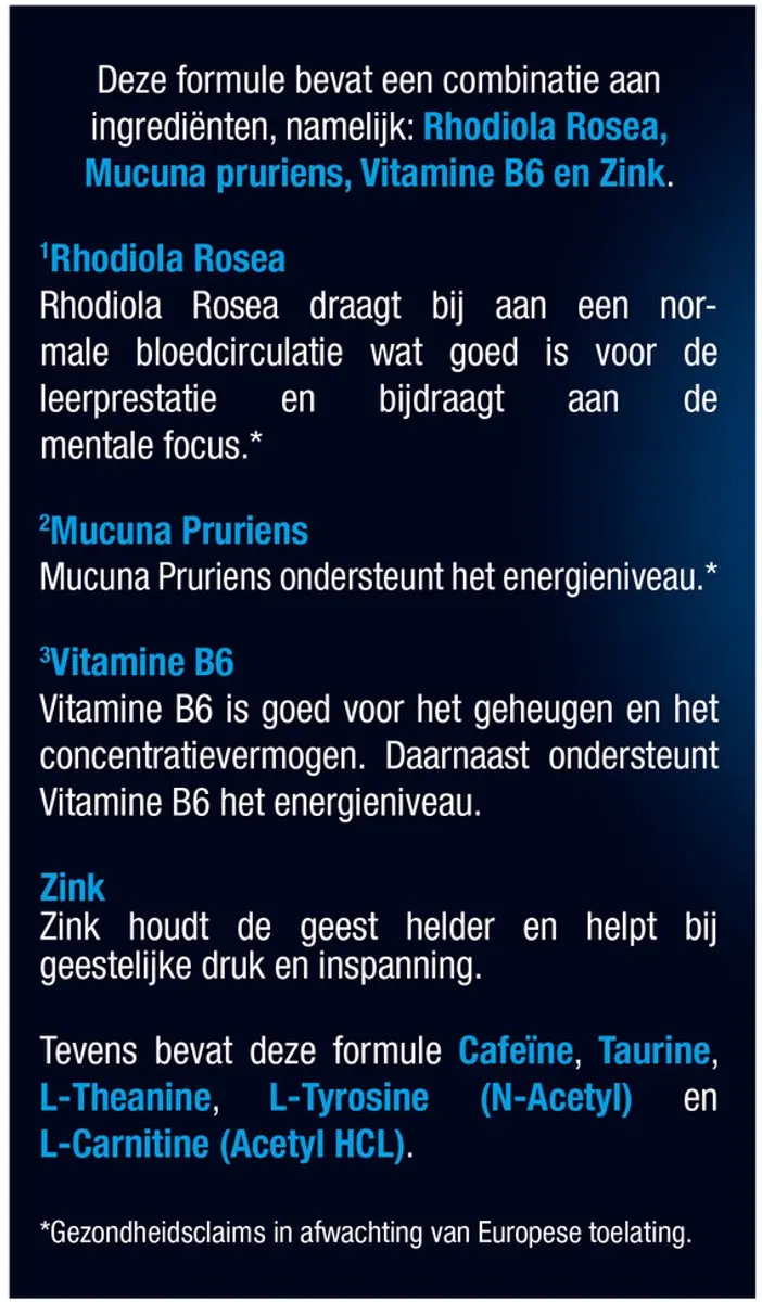 Lucovitaal Mentale Focus Pil 20 Stuks