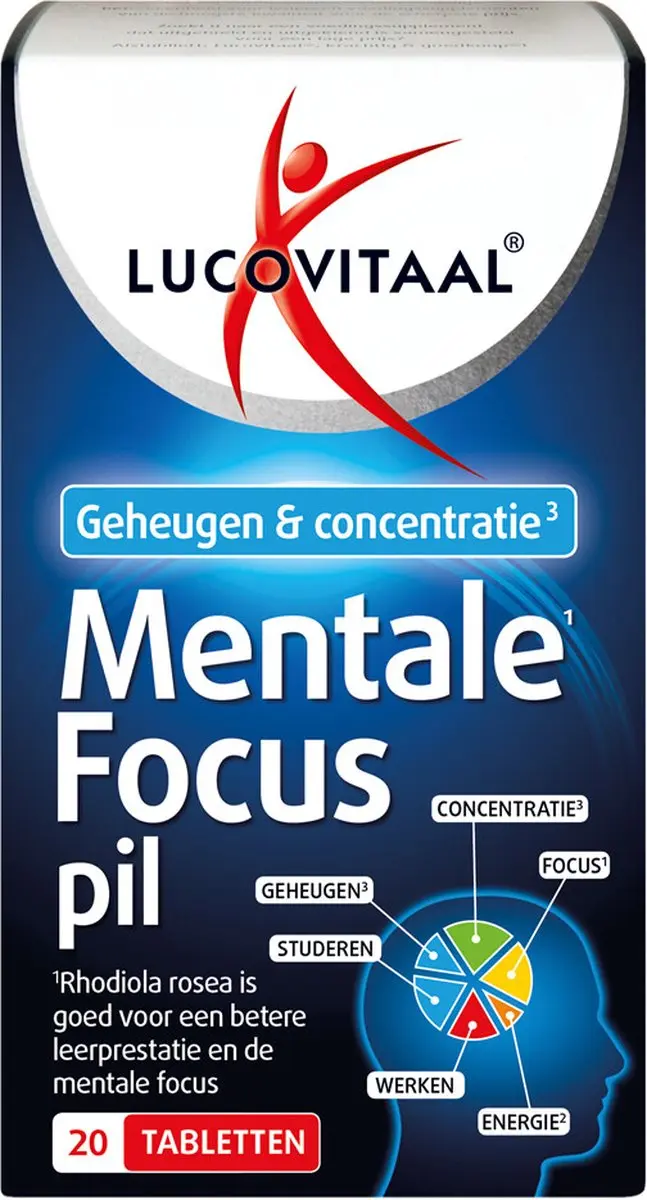 Lucovitaal Mentale Focus Pil 20 Stuks