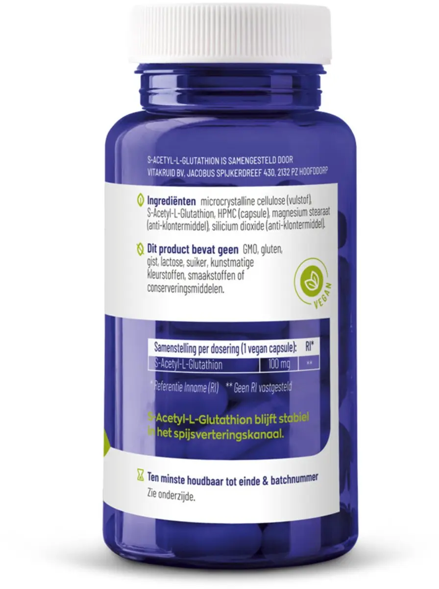 Vitakruid S-Acetyl-L-Glutathion 180 Vegancapsules - 2x90