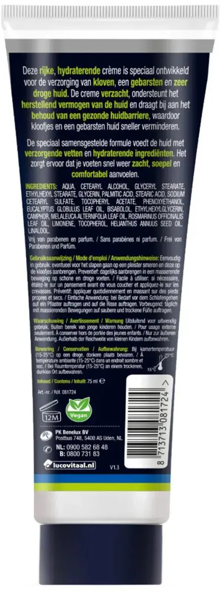 Lucovitaal Kapotte Hielkloven Crème 75ml