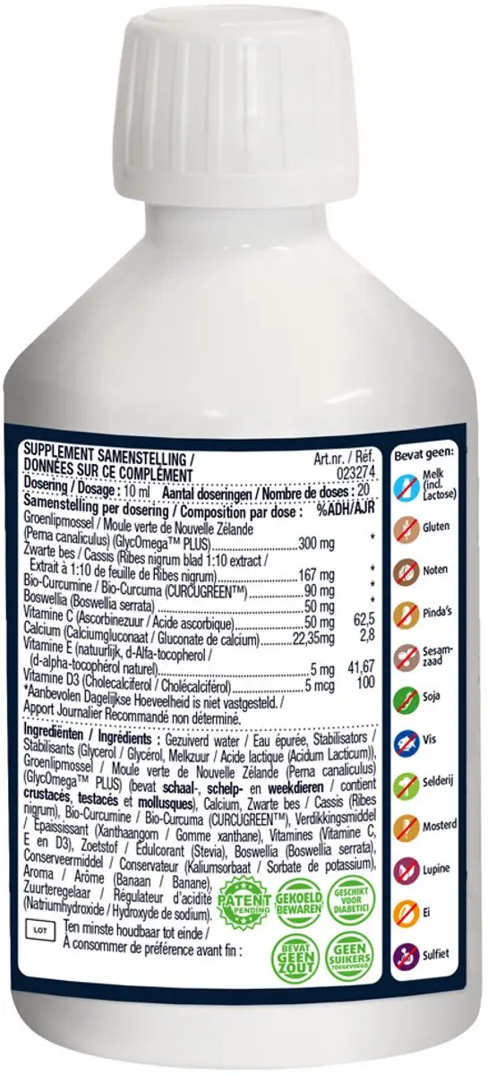 Lucovitaal Groenlipmossel Vloeibaar 200ml - 3 Stuks