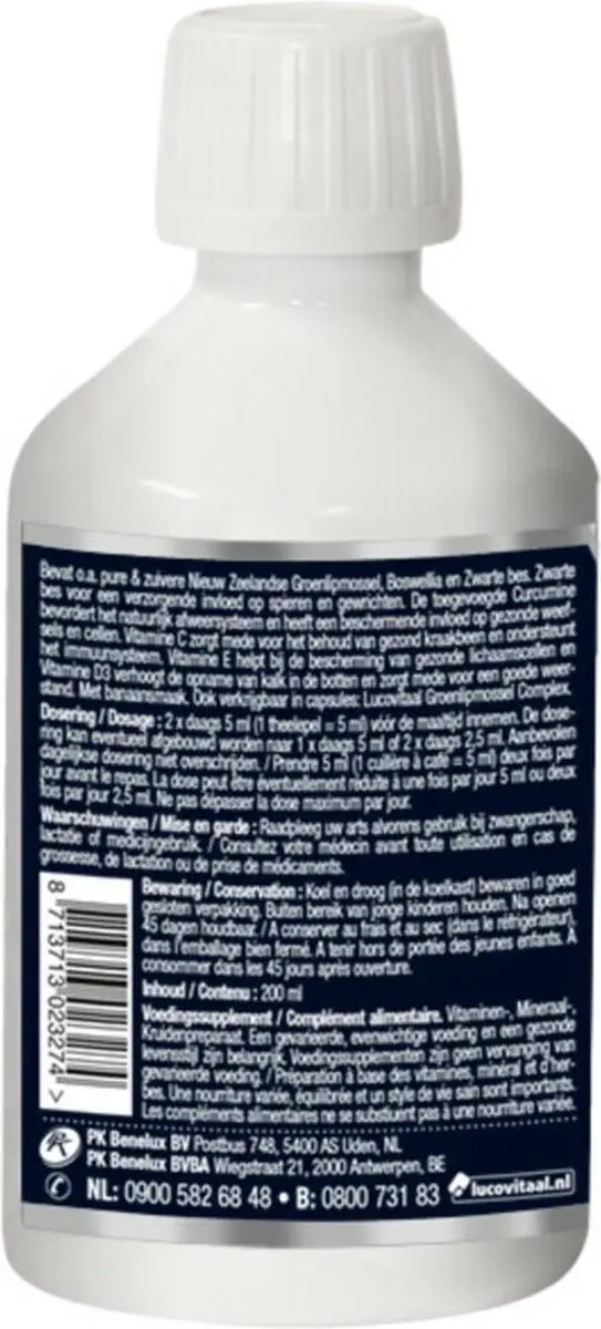 Lucovitaal Groenlipmossel Vloeibaar 200ml - 3 Stuks
