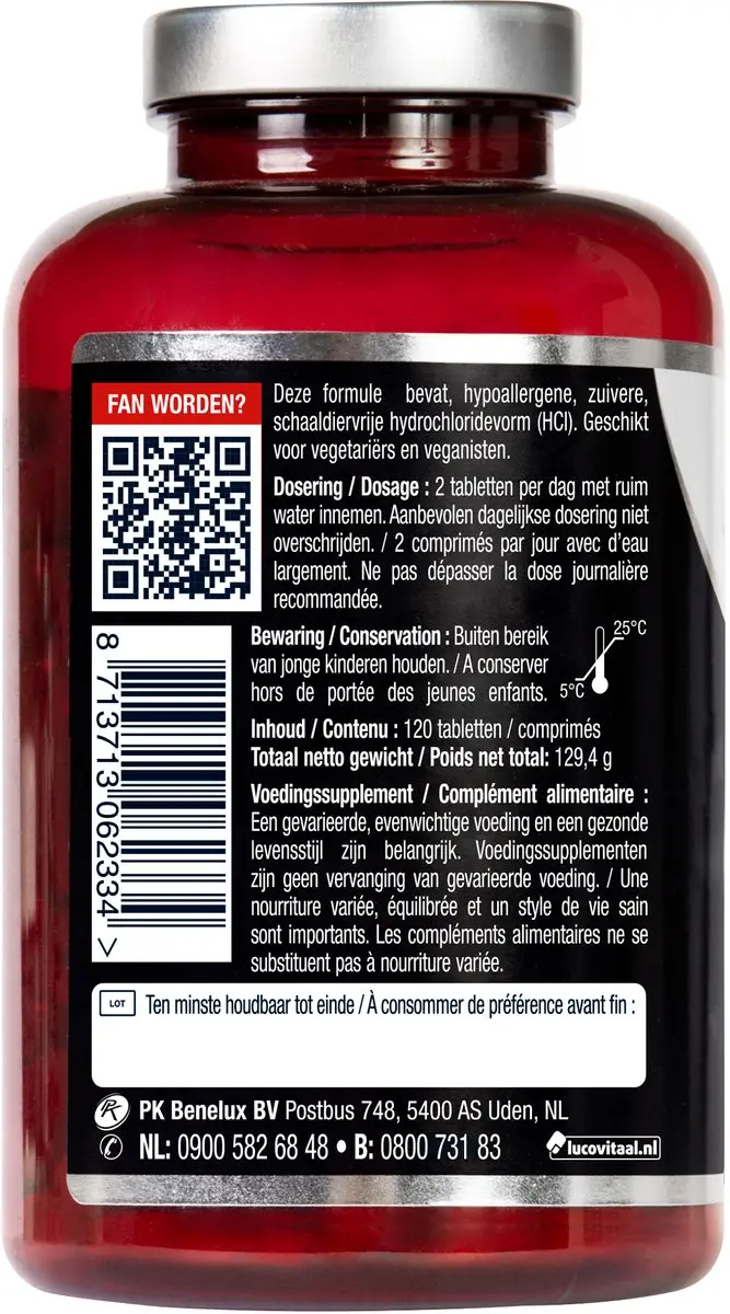 Lucovitaal Glucosamine Puur 120 Tabletten