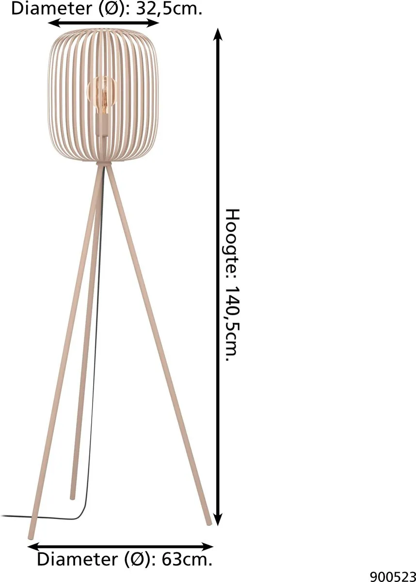 Eglo Romazzina Vloerlamp 140cm - Zand