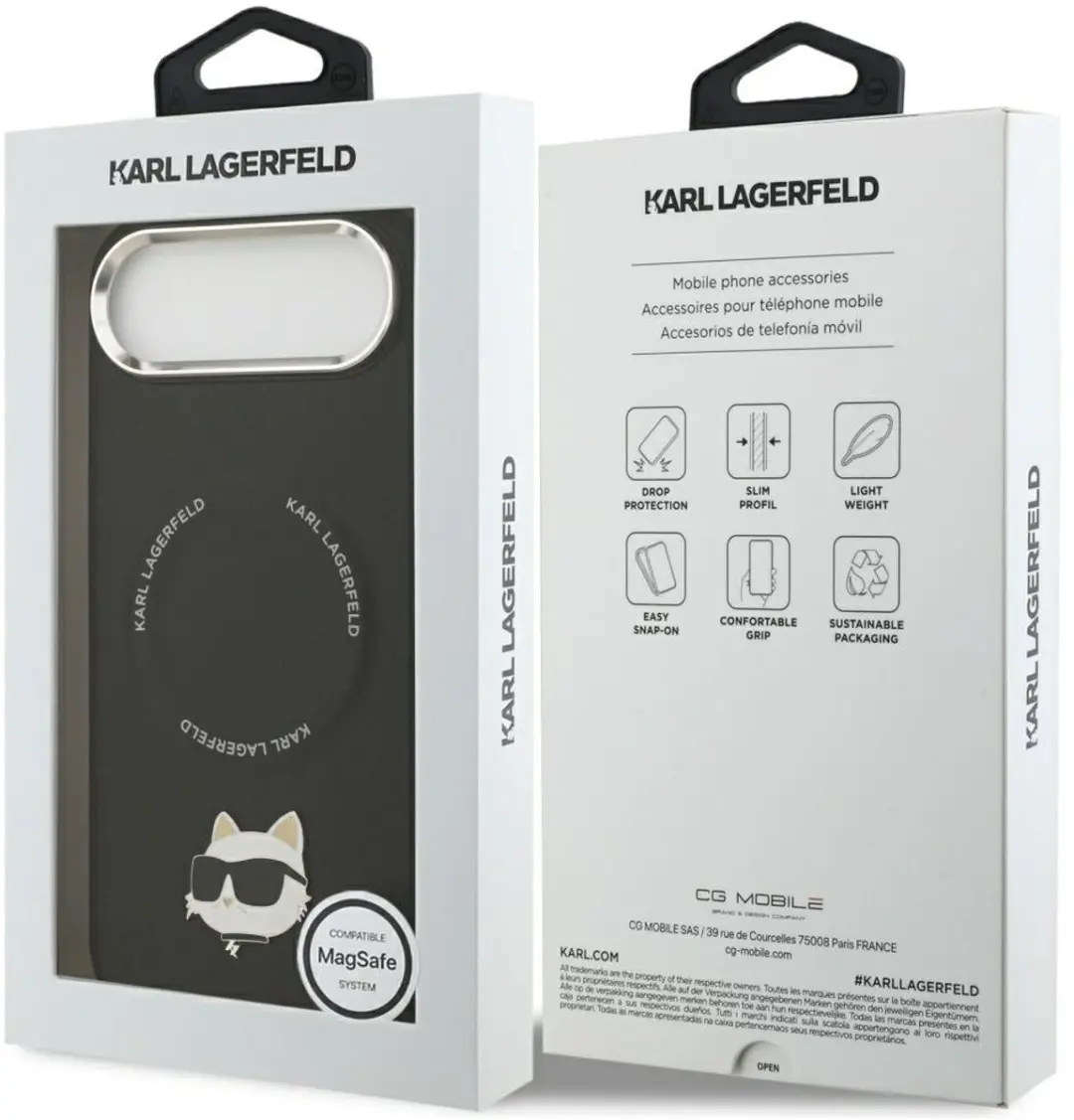 Karl Lagerfeld Choupette Speld iPhone 6/6s Hoesje - KLHMP15XKCHM - Zwart - afbeelding 6 van 6