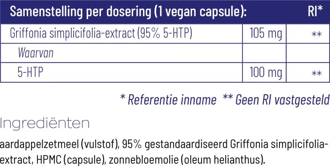 VitaKruid 5-HTP 100 - 60 Vcaps