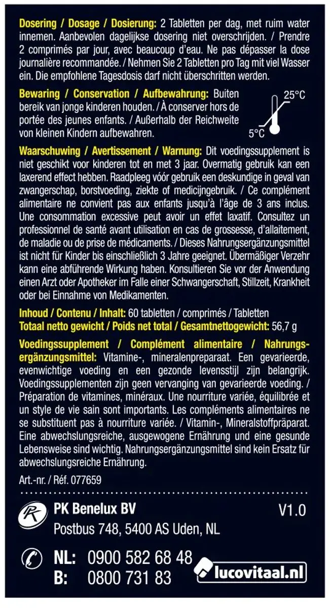 Lucovitaal Multi IJzer Energie 60 Tabletten