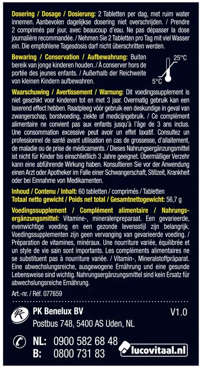 Lucovitaal Multi IJzer Energie 60 Tabletten