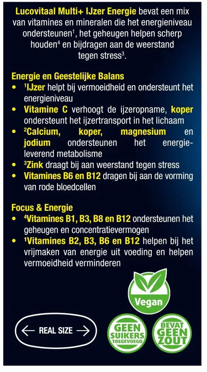 Lucovitaal Multi IJzer Energie 60 Tabletten