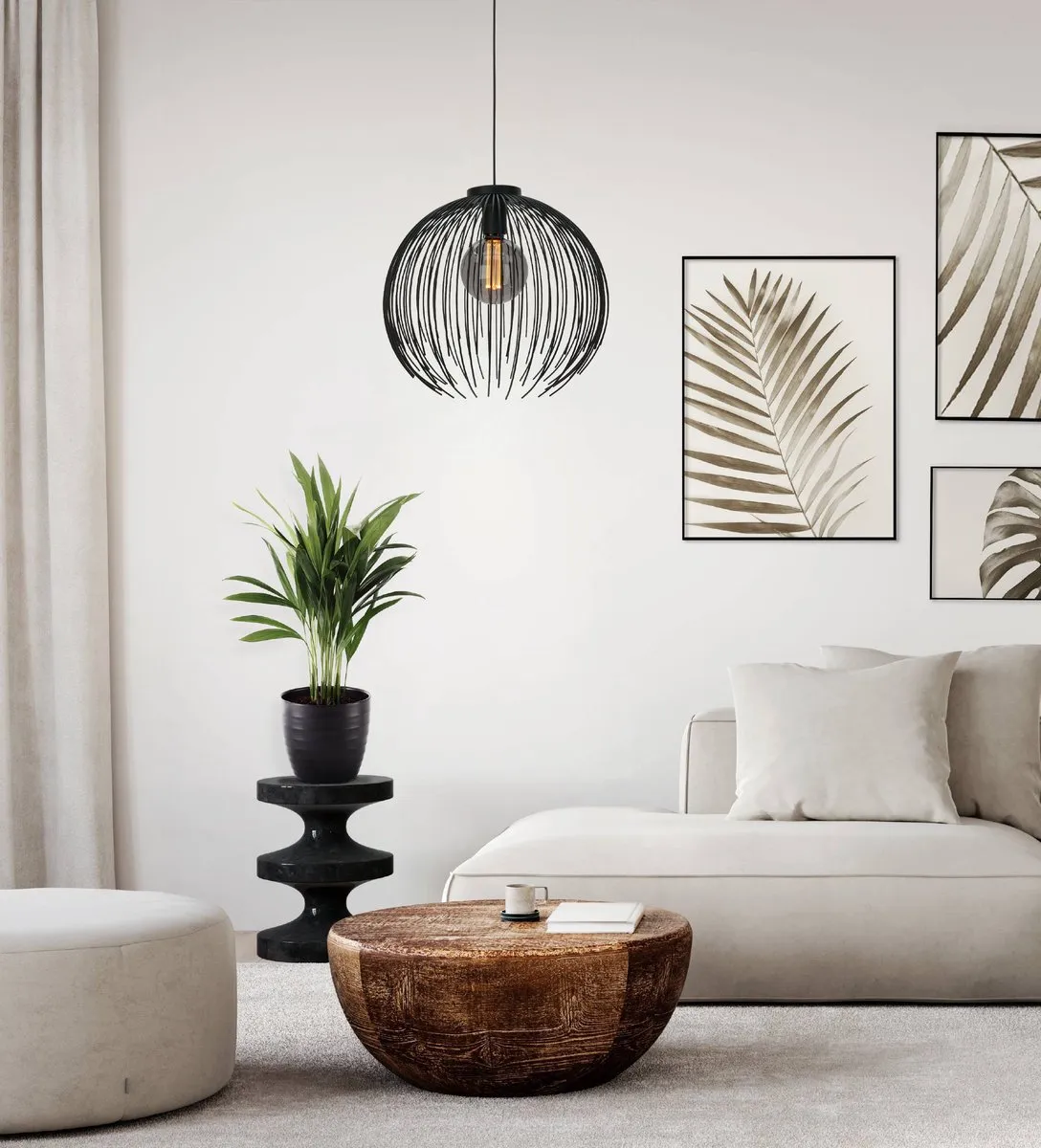 Eglo Venezuela Hanglamp E27 - Ø40cm - Zwart - afbeelding 6 van 6
