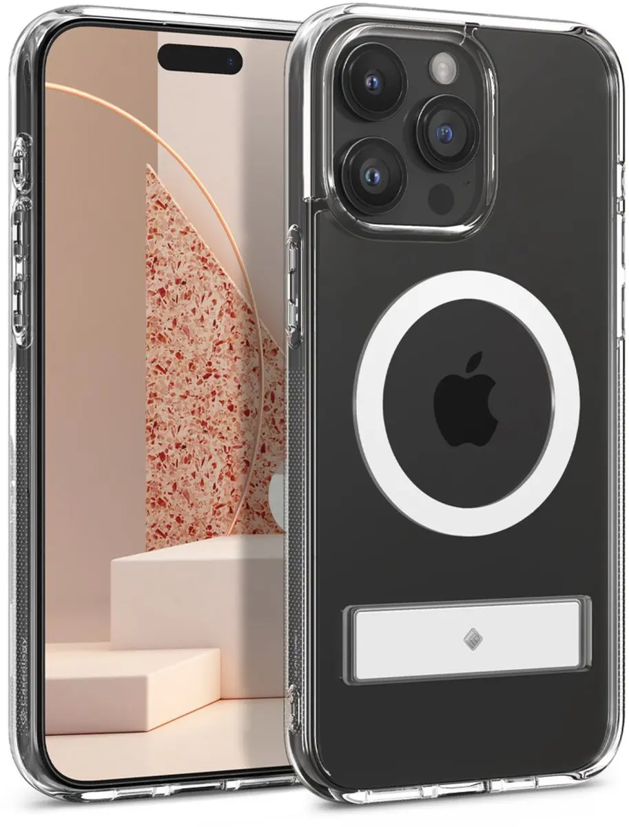Spigen Caseology Capella iPhone 15 Pro Hoesje - MagSafe - Helder wit