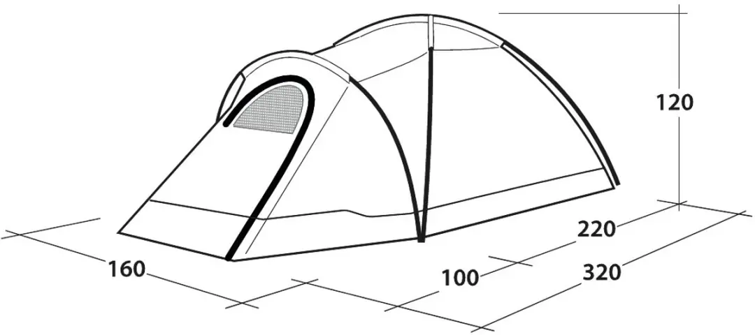 Outwell Cloud 2 Koepeltent 2 persoons - Groen