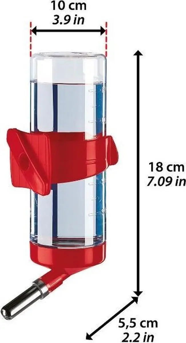 Ferplast Drinky FPI 4662 Drinkfles - 300ml - Rood
