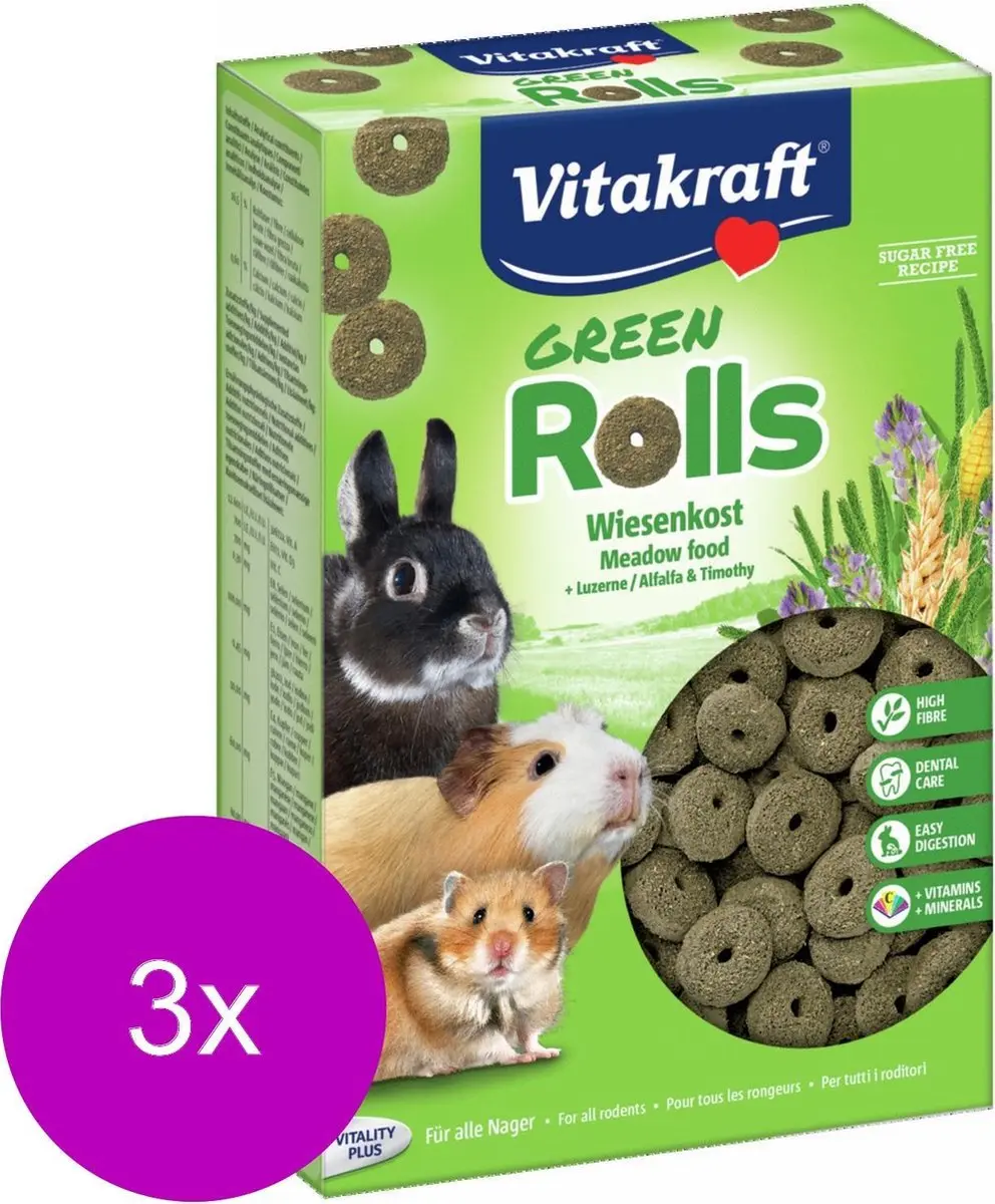 Vitakraft Groen Rollies Knaagdiersnack 900g