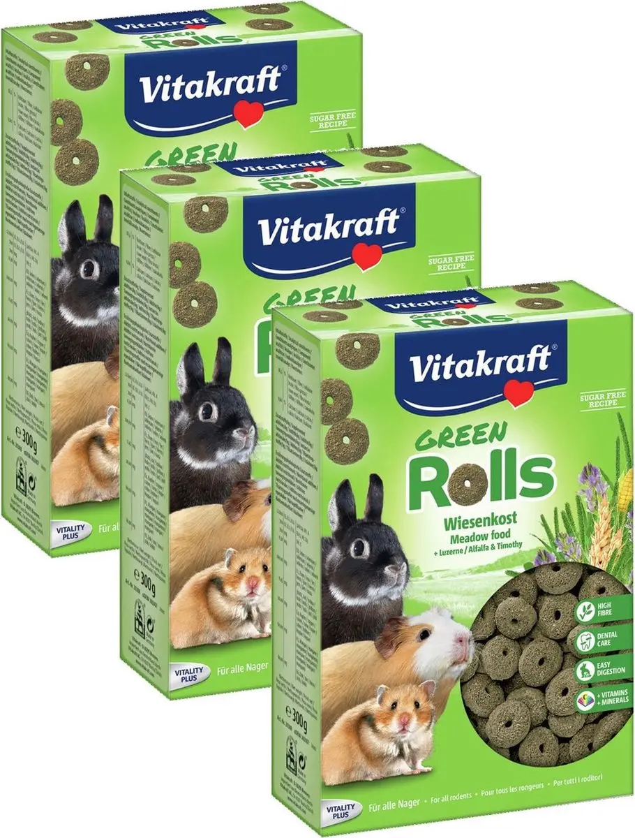 Vitakraft Groen Rollies Knaagdiersnack 900g