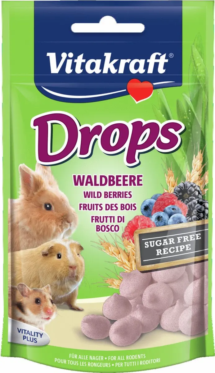 Vitakraft Dwergkonijndrops Bosvruchten 75g