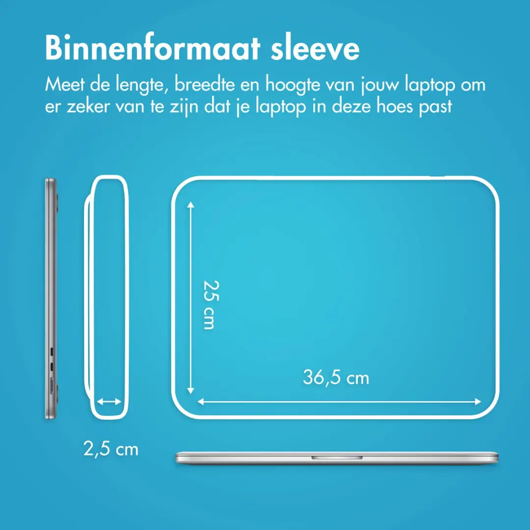 Imoshion Laptophoes 16 inch - Cobalt Blue - 2 Vakken