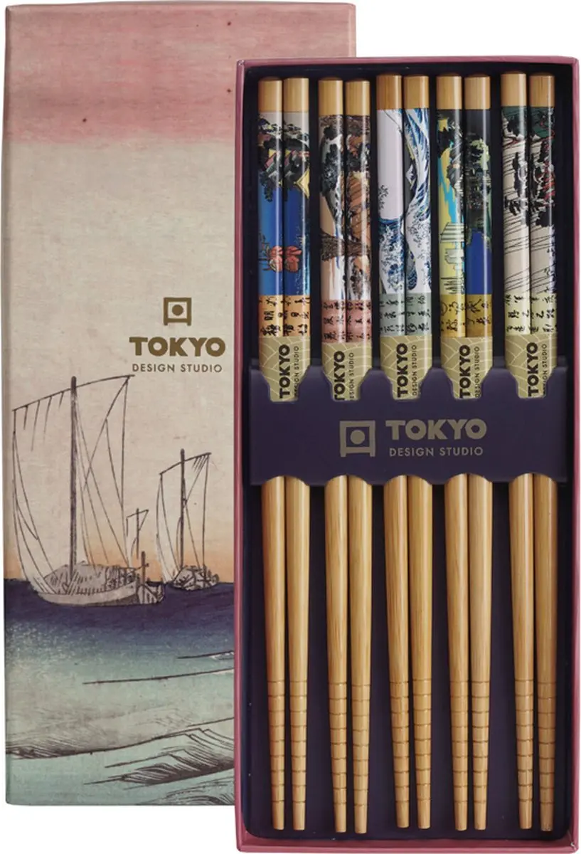 Tokyo Design Studio Woodblock Print Eetstokjes