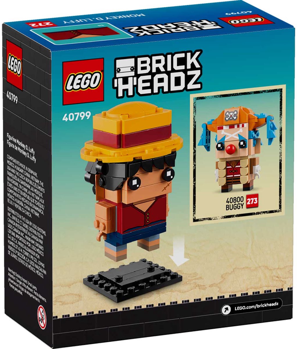 LEGO Netflix One Piece Brickheadz 40799 - Monkey D. Luffy
