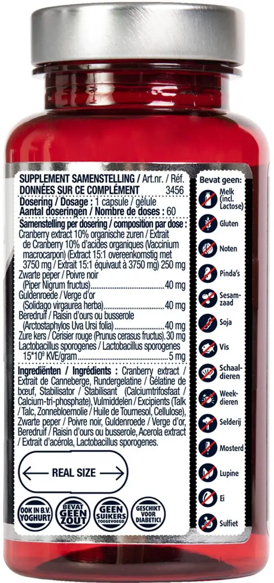 Lucovitaal Cranberry X-tra 120 Capsules - 2x60