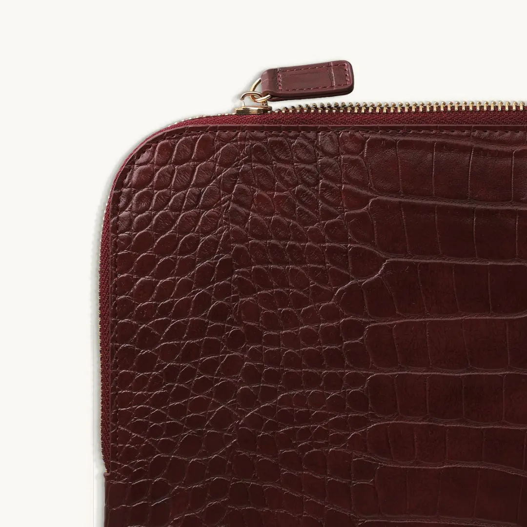 Selencia Croco Laptophoes 11 inch - Burgundy