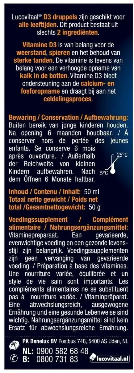 Lucovitaal Vitamine D3 Druppels 50ml