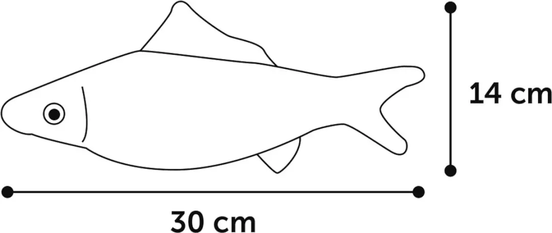Flamingo Flounder Bewegende Vis - 30cm - Oranje - afbeelding 5 van 6
