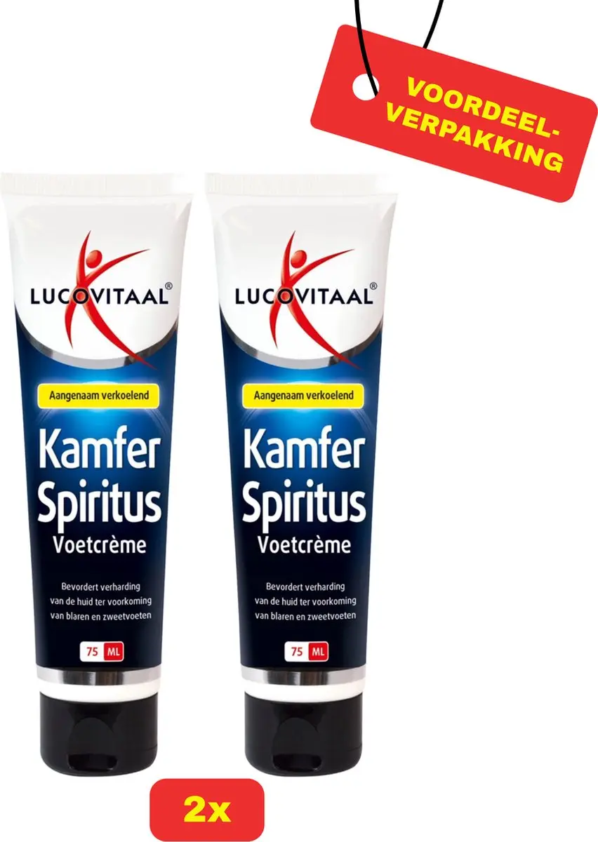 Lucovitaal Kamfer Spiritus Voetcrème 2x75ml