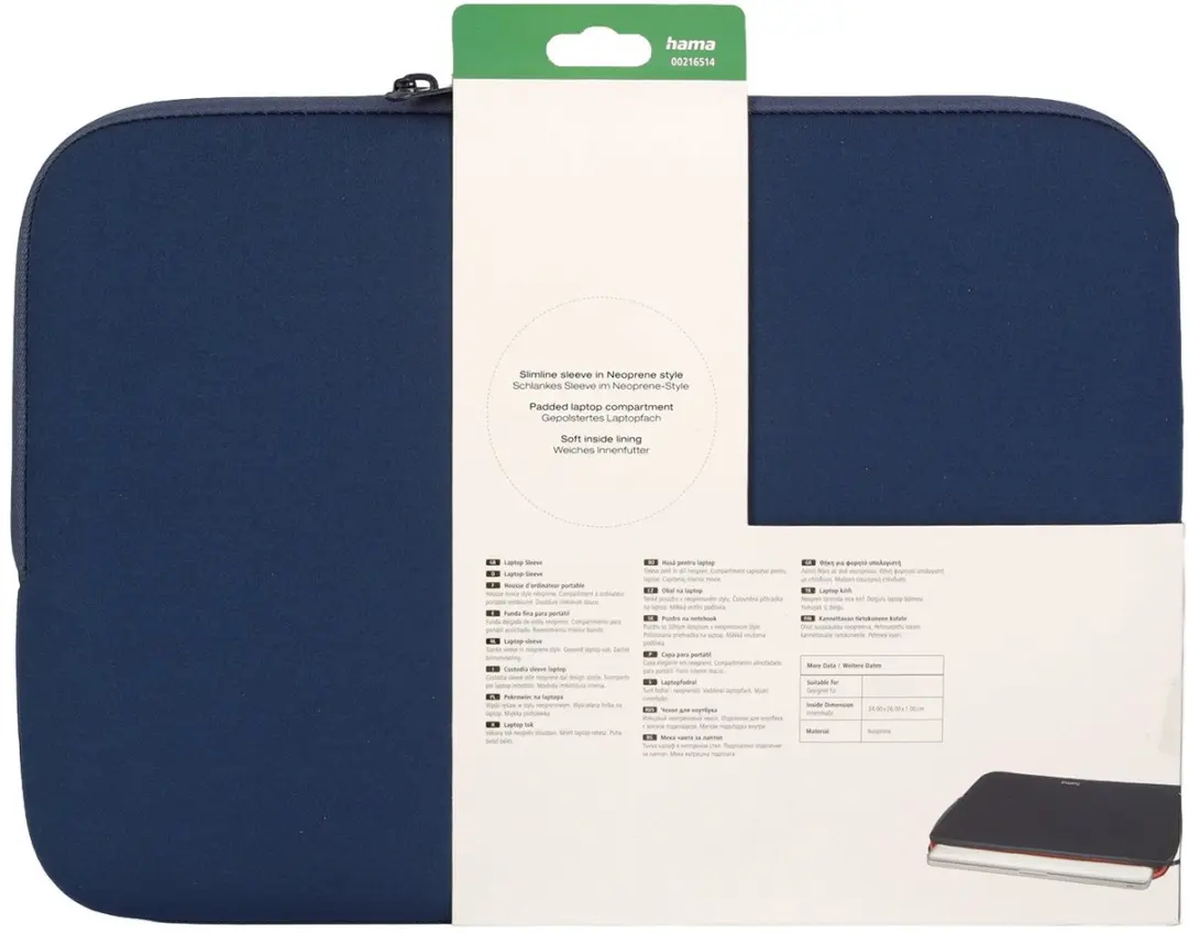 Hama Neoprene Opbergmap 14 inch - Blauw/Oranje