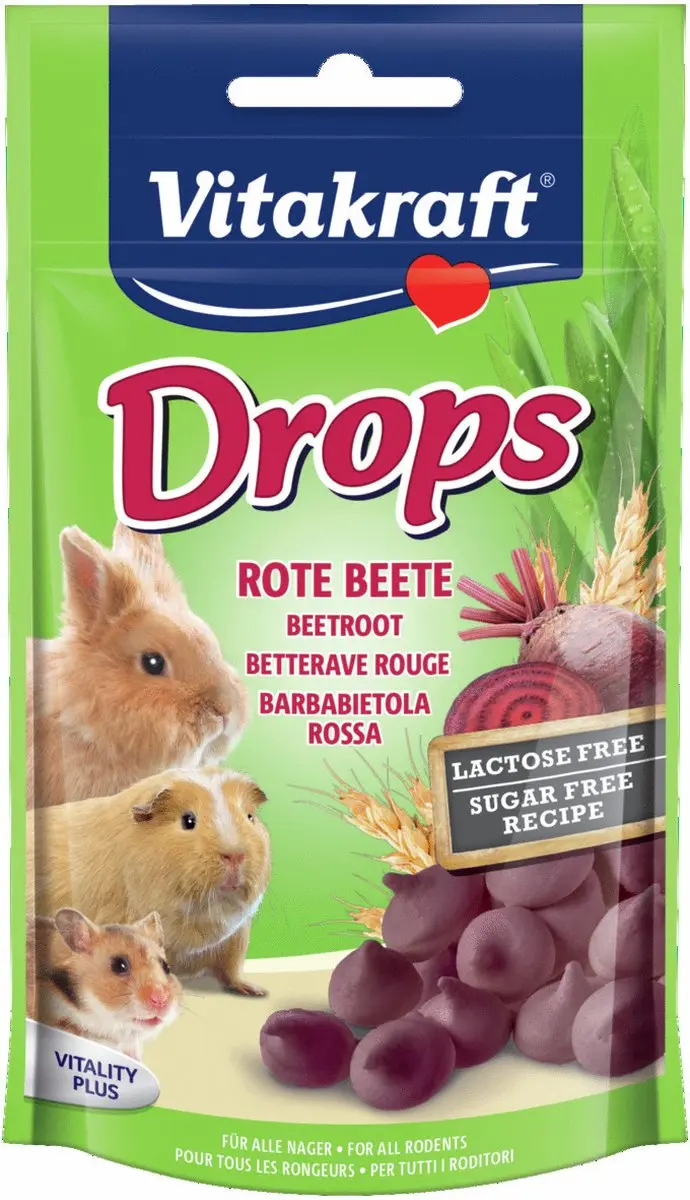 Vitakraft Knaagdier Drops Rode Biet Lactosevrij