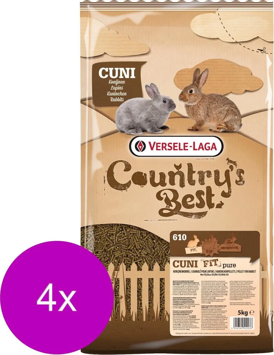 Versele-Laga Country's Best Cuni Fit Pure Konijnenkorrel - 20 kg