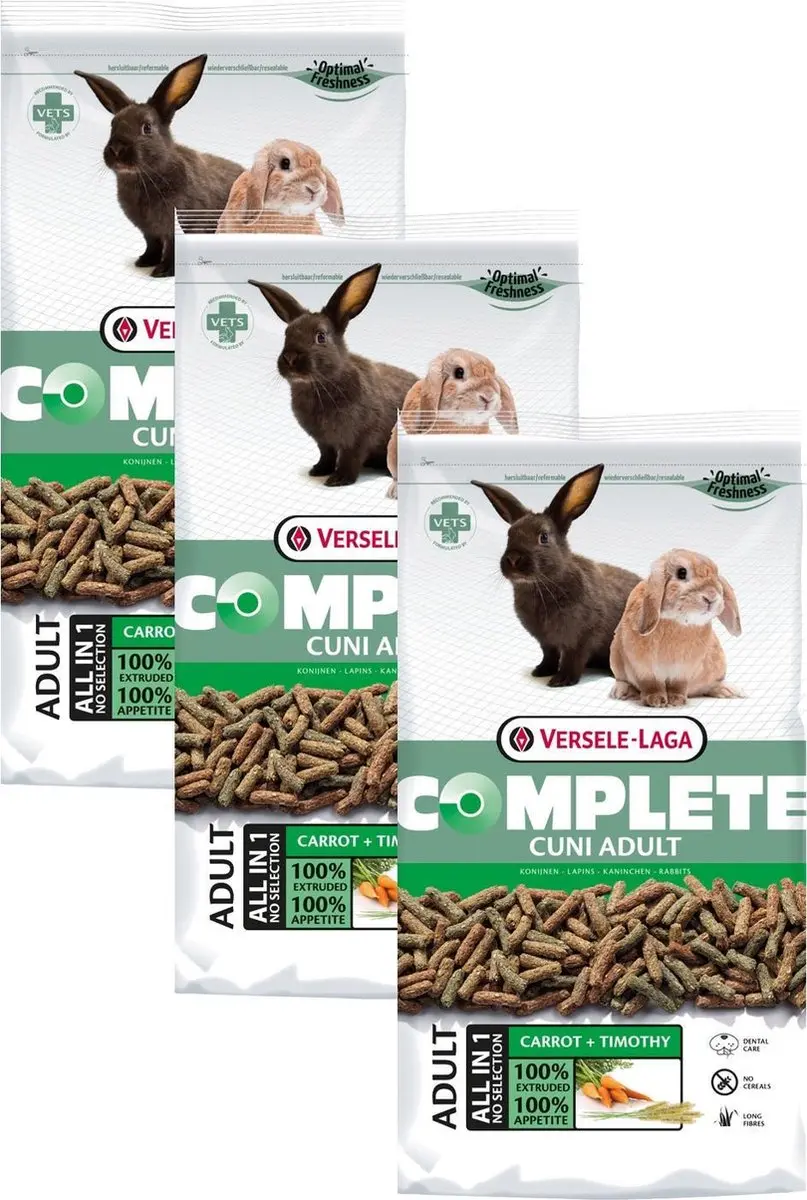 Versele-Laga Complete Cuni Adult Konijnenvoer - 3x1,75kg