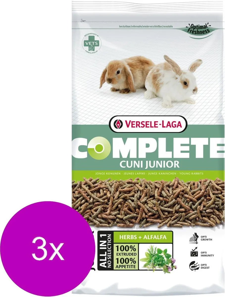 Versele-Laga Complete Cuni Junior Konijnenvoer - 3x1,75kg