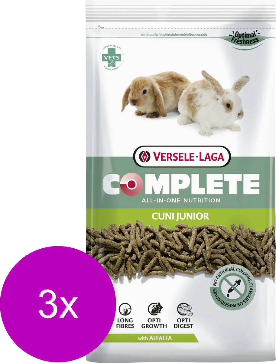 Versele-Laga Complete Cuni Junior Konijnenvoer - 3x1,75kg