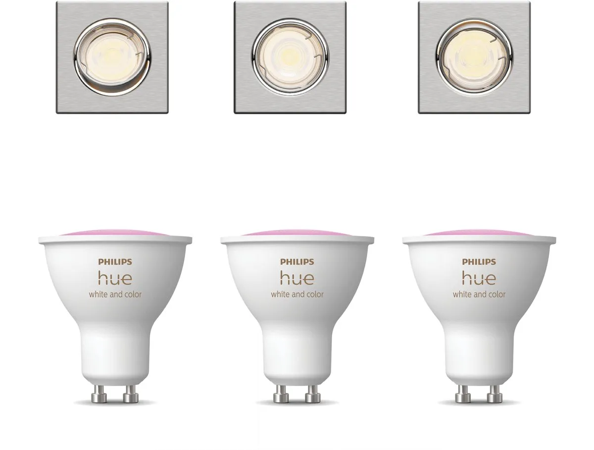 Philips Hue Peridot Inbouwspots 3 Stuks